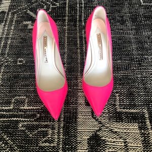 Sophia Webster Neon Pink Patent Leather Pumps